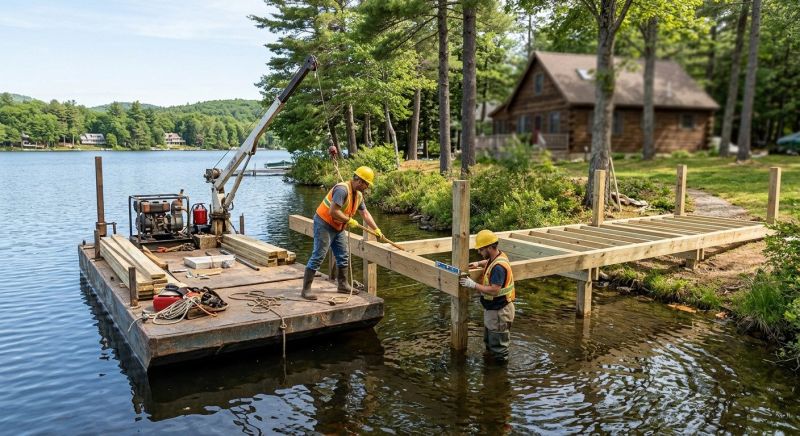 Pond Dock Installation in Roswell, GA