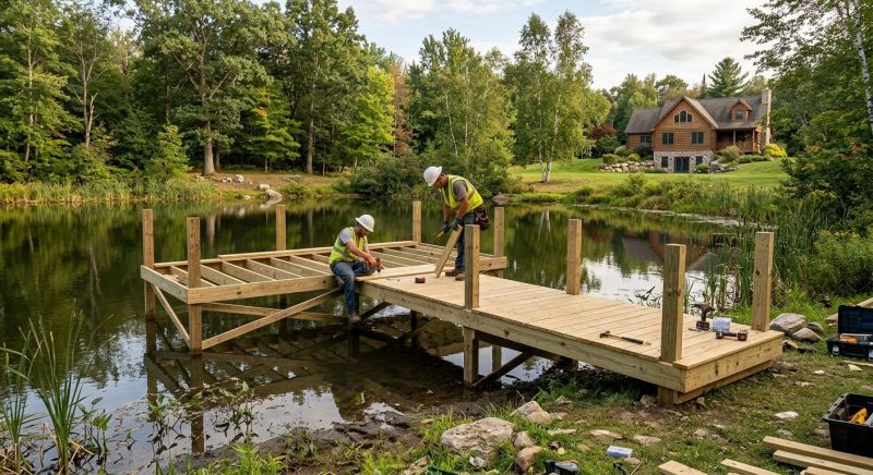 Pond Dock Installation in Kansas City, MO